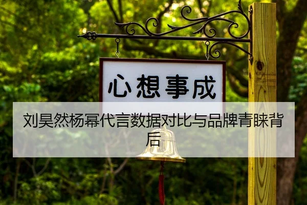刘昊然杨幂代言数据对比与品牌青睐背后